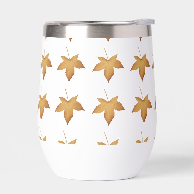 Cozy Fall Autumn Leaves Pattern Aesthetic Design (Left)