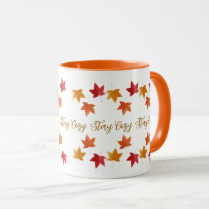 Cozy Fall & Autumn Leaves Rustic  Mug