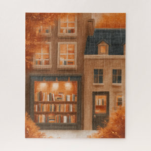 Cozy Fall Bookstore Jigsaw Puzzle