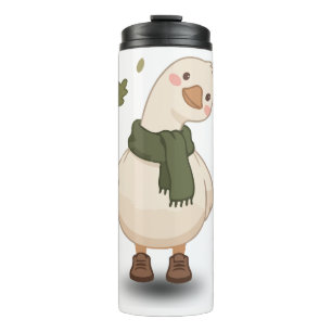 Cozy Fall Cartoon Duck Thermal Tumbler