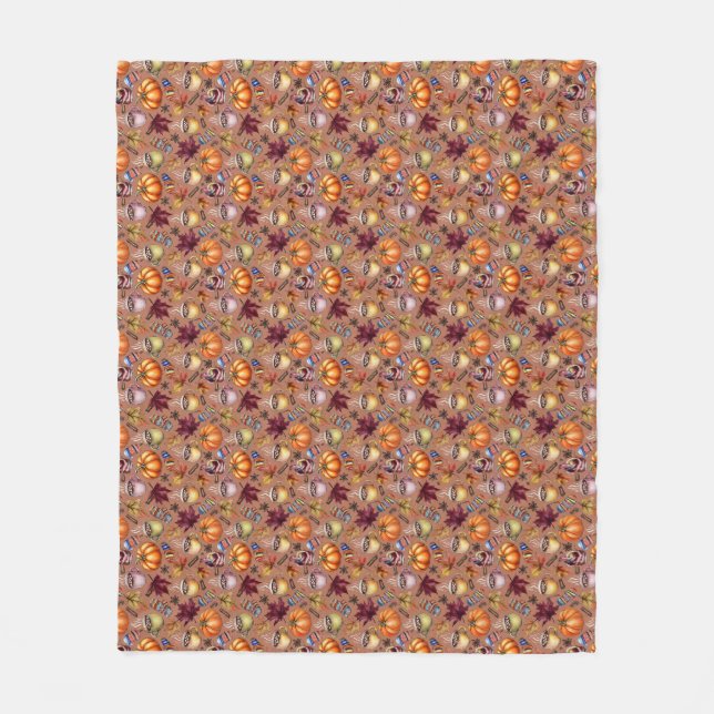 Cozy Fall Fleece Blanket (Front)