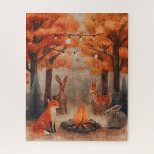 Cozy Fall Forest Creatures Jigsaw Puzzle