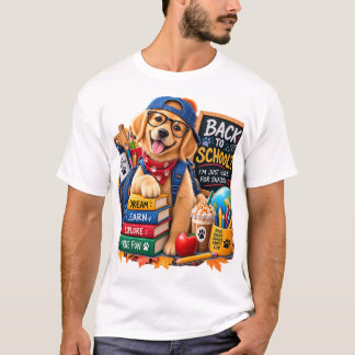Cozy Fall Golden Retriever Pumpkin Spice T-Shirt