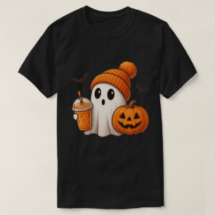 Cozy Fall Halloween – Cute Ghost Pumpkin T-Shirt