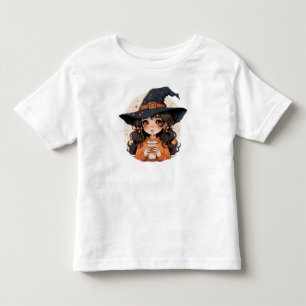 Cozy Fall Halloween Tee for Girls Adorable Autum