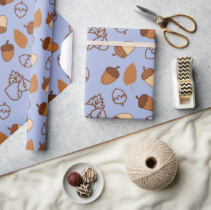 Cozy Fall Hazelnut Seamless Wrapping Paper Delight