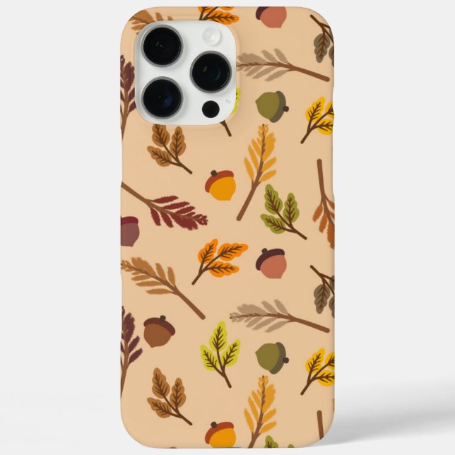 Cozy Fall Leaves & Acorns Case-Mate iPhone Case (Back)