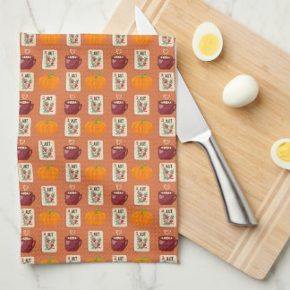 Cozy Fall Mahjong Kitchen Towel