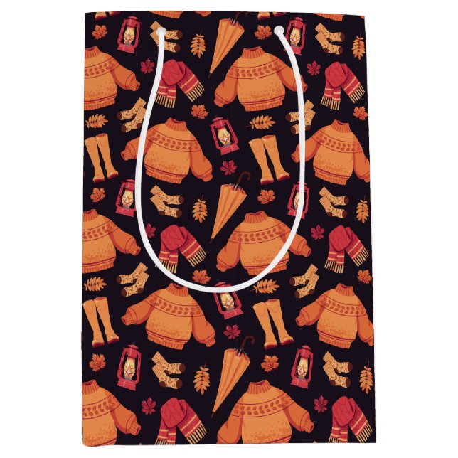 Cozy Fall  Medium Gift Bag (Front)