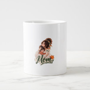 Cozy Fall Mom & baby kids Autumn Love Large Coffee Mug