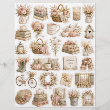 Cozy Fall muted coloured Fussy Cuts