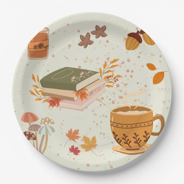 Cozy Fall Paper Plate (Front)