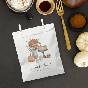Cozy Fall Pumpkin "Love is Sweet" Favour Bag