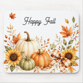 Cozy Fall Pumpkin Mouse Pad