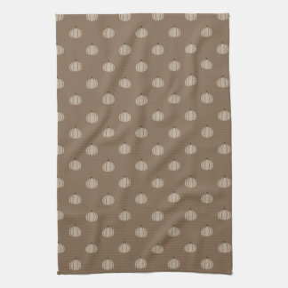 cozy fall pumpkin patterned kitchen towel