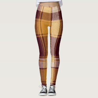 Cozy Fall Rustic Plaid Leggings