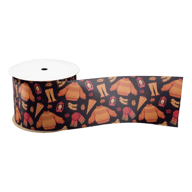 Cozy Fall  Satin Ribbon (Spool)