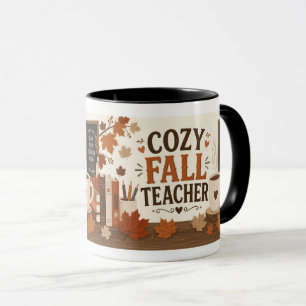 Cozy Fall Teacher T-Shirt – Autumn Educator Gift Mug