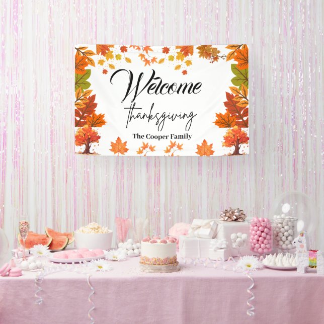 Cozy Fall Thanksgiving Dinner Party Banner (Party)