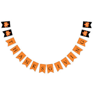 Cozy Fall Thanksgiving Dinner Party Bunting Flags