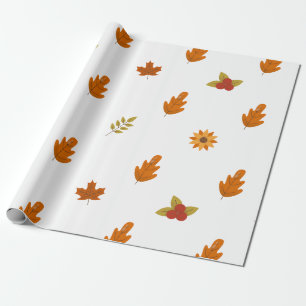 Cozy Fall Thanksgiving Dinner Party Wrapping Paper