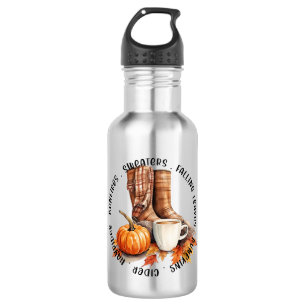 Cozy Fall Vibes – Boots, Pumpkin Spice, Bonfires 532 Ml Water Bottle