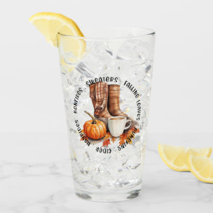 Cozy Fall Vibes – Boots, Pumpkin Spice, Bonfires Glass