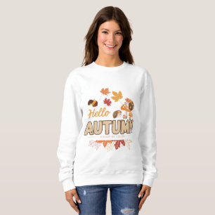  Cozy Fall Vibes with Hedgehogs & Mushrooms Sweatshirt