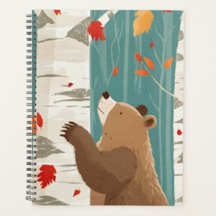 Cozy Fall Woodland Bear Planner