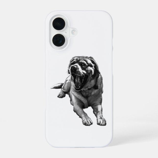Cozy Fall Yawn iPhone 16 Case (Back)