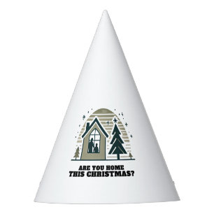 Cozy Family Christmas Home Scene Decor Art Party Hat
