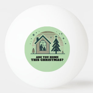 Cozy Family Christmas Home Scene Decor Art Ping Pong Ball
