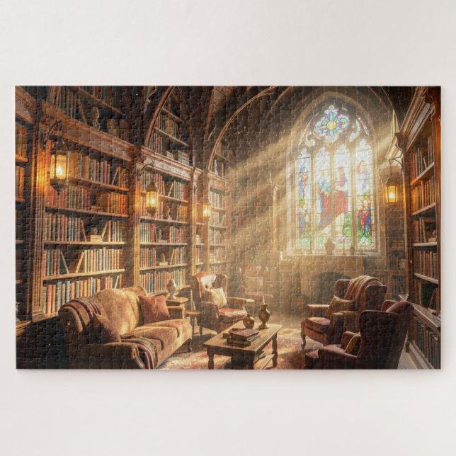 Cozy Fantasy Bookstore Jigsaw Puzzle (Horizontal)