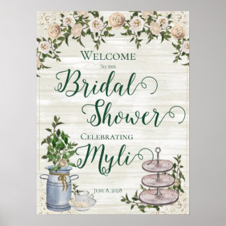 Cozy Farmhouse Bridal Shower Welcome Sign