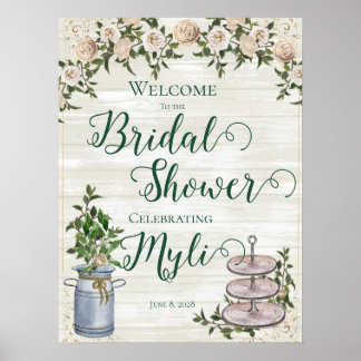 Cozy Farmhouse Bridal Shower Welcome Sign