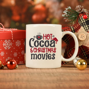 Cozy Festive Hot Cocoa and Christmas Movies Mug