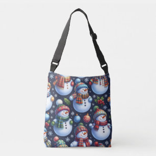 Cozy Festive Snowman Crossbody Bag