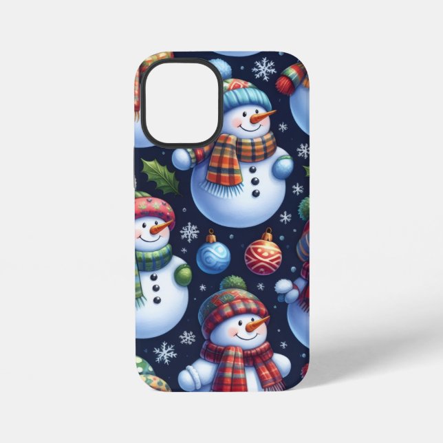 Cozy Festive Snowman iPhone Case (Back)