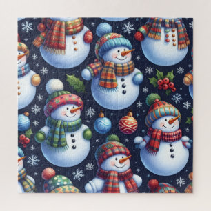 Cozy Festive Snowman Jigsaw Puzzle