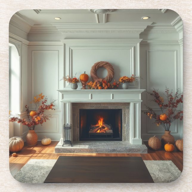 Cozy fireplace coaster (Front)