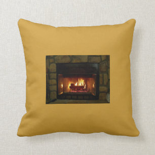 Cozy Fireplace Pillow