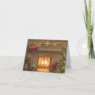 Cozy Fireplace with Stockings Card