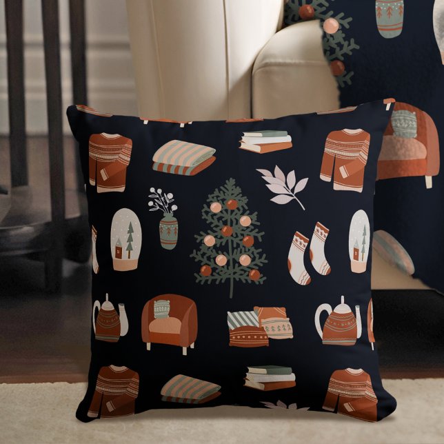 Cozy Fireside  Throw Pillow (Creator Uploaded)