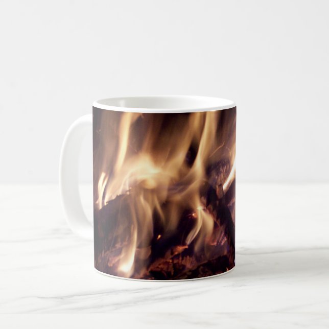 Cozy Fireside Winter Coffee Mug (Front Left)