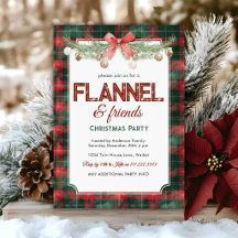 Cozy Flannel Friends Holiday Christmas Party 