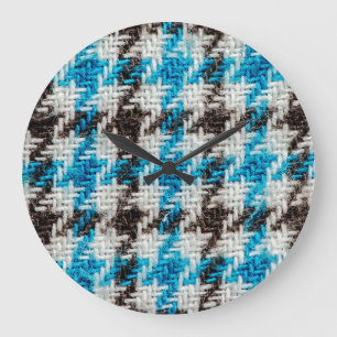 Cozy Flannel: Textured Background Large Clock