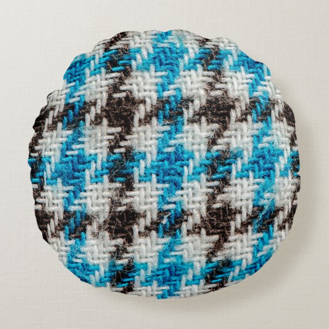 Cozy Flannel: Textured Background Round Pillow (Front)