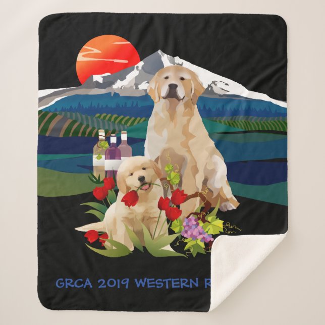 Cozy Fleece Golden Retriever Blanket (Front)