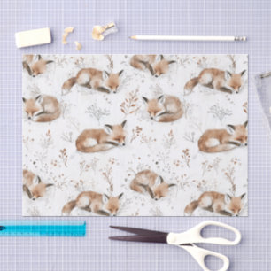 Cozy Foxes Christmas Tissue Paper