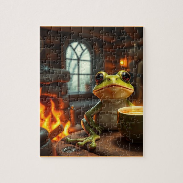 Cozy Frog Jigsaw Puzzle (Vertical)
